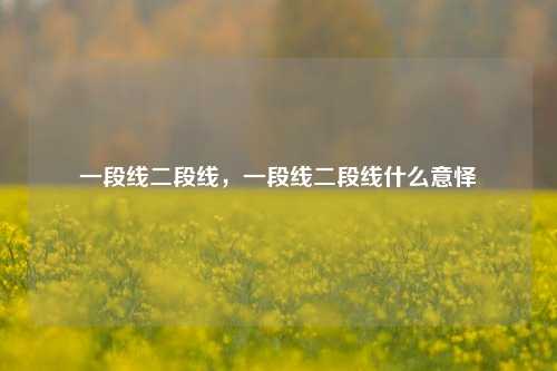 一段线二段线，一段线二段线什么意怿